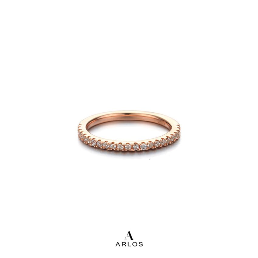 閃爍經典戒指 - 玫瑰金