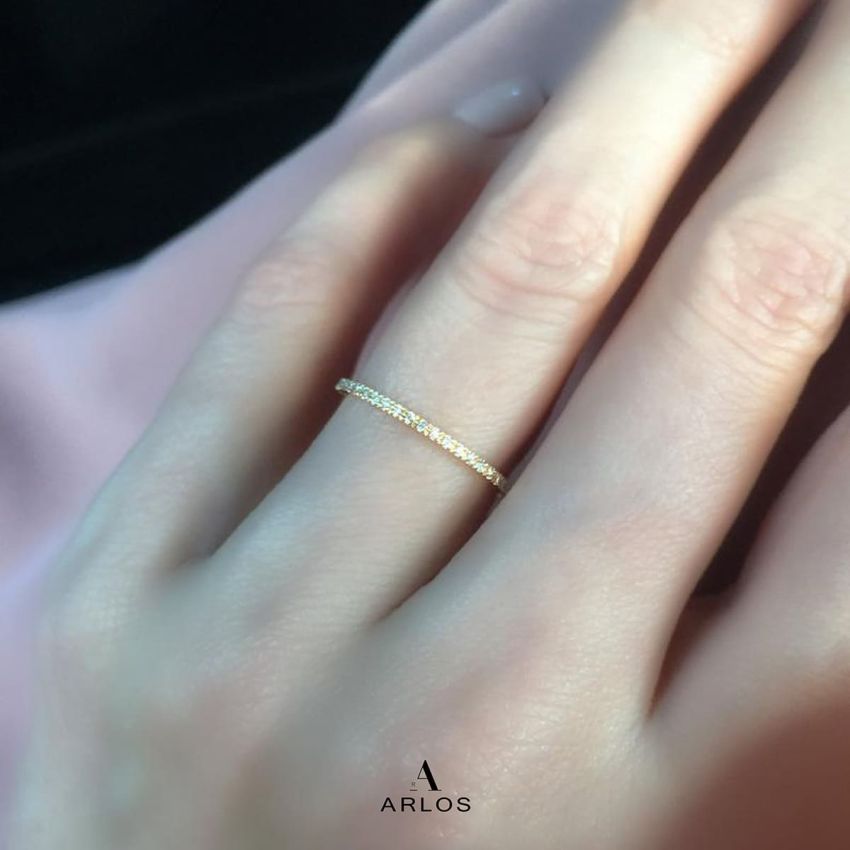 閃爍經典戒指 - 玫瑰金