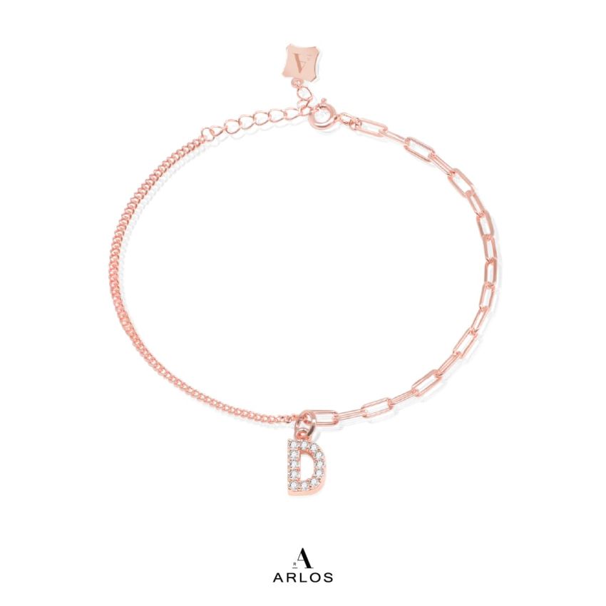Trésor 字母 [ D ] 手鏈 (玫瑰金)