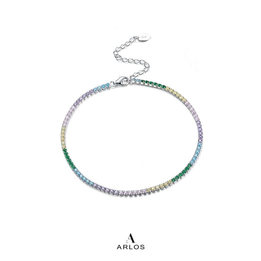 Dora 純銀彩虹腳鏈