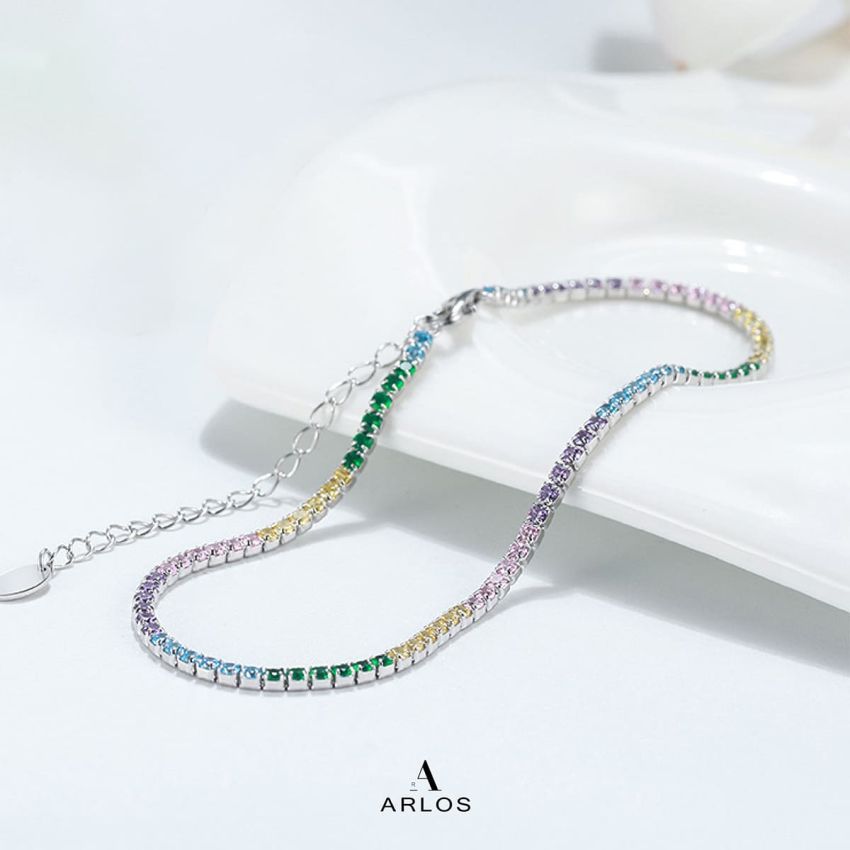 Dora 純銀彩虹腳鏈