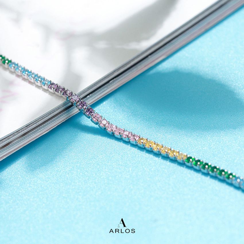 Dora 純銀彩虹腳鏈