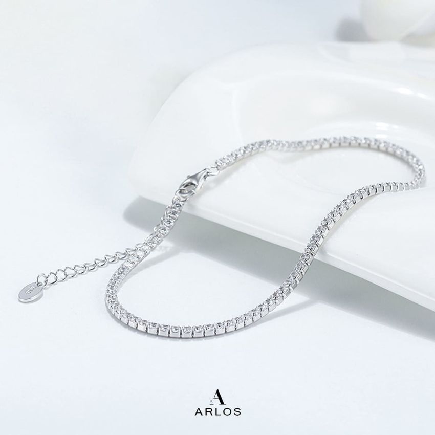 Dora 純銀水晶腳鏈