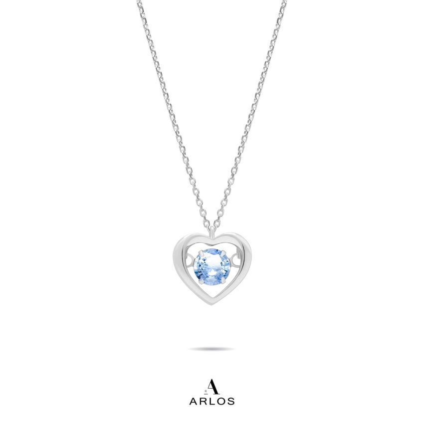 愛的承諾跳動項鏈 (白金色)