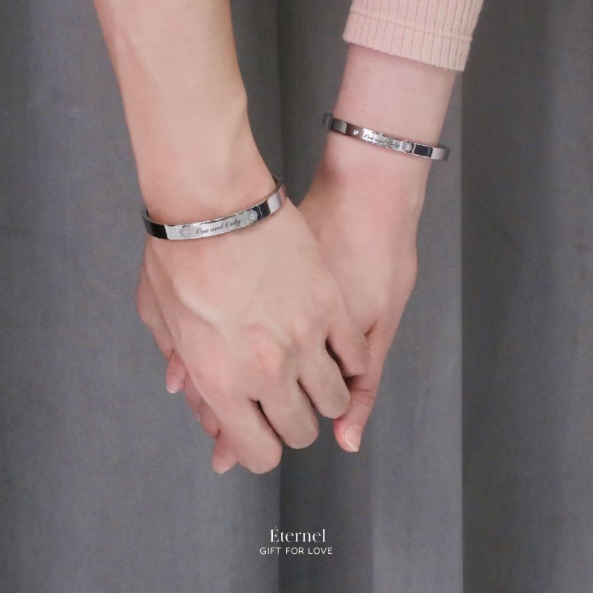 Éternel 個性手鐲 (白金色)