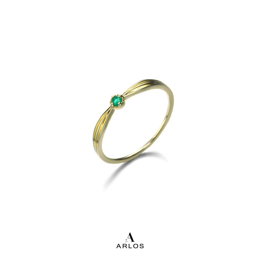 祖母綠寶石9K金戒指