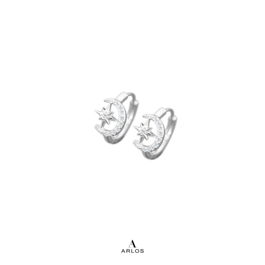 Aloha 純銀星月耳環