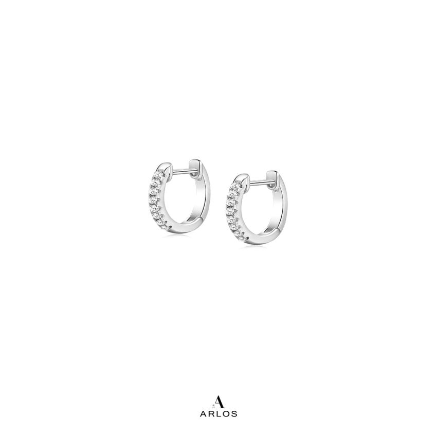 Aloha 閃爍純銀圈耳環