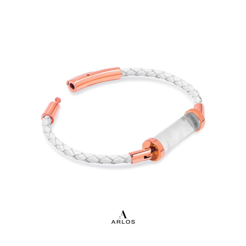 白水晶CC皮繩 (單圈)