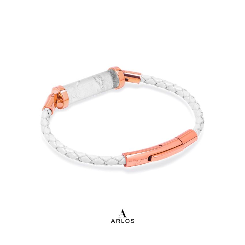 白水晶CC皮繩 (單圈)