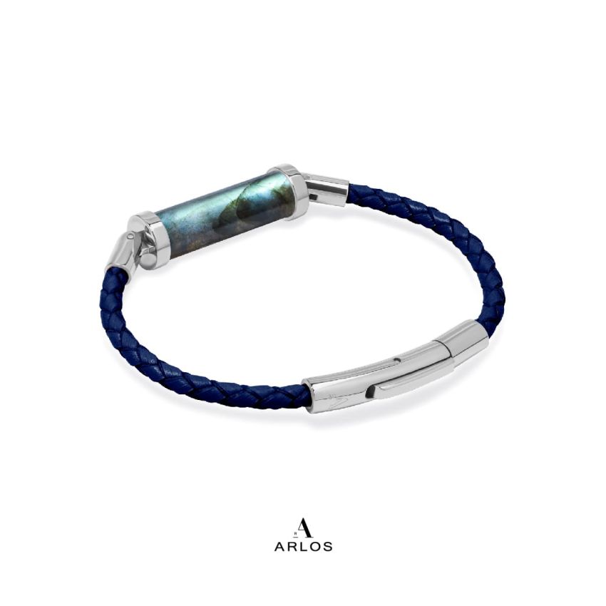 拉長石CC皮繩 (單圈)