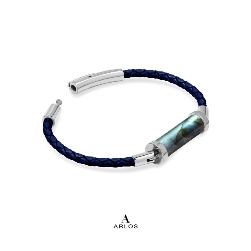 拉長石CC皮繩 (單圈)