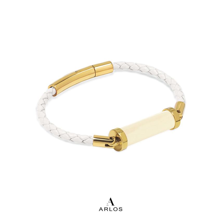 黃電水晶CC皮繩 (單圈)