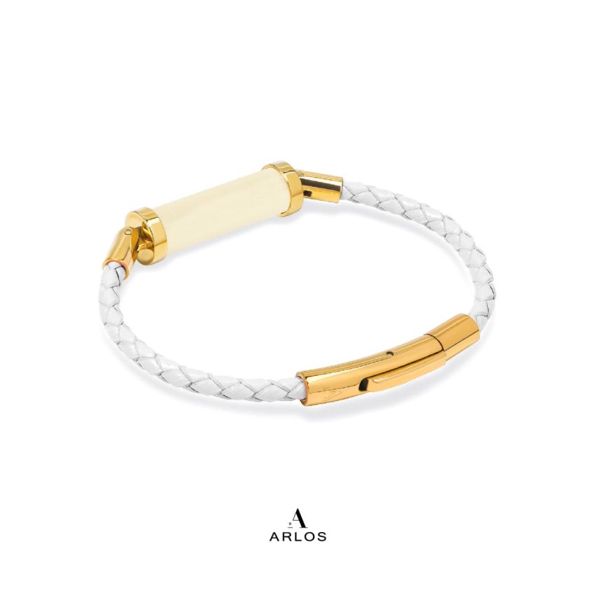 黃電水晶CC皮繩 (單圈)