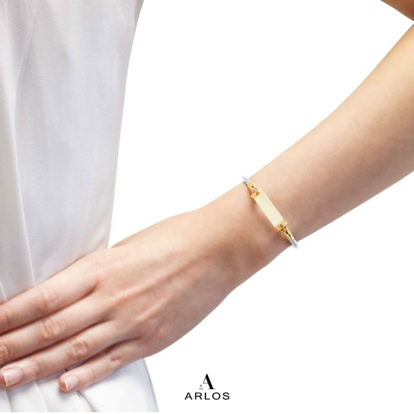 黃電水晶CC皮繩 (單圈)