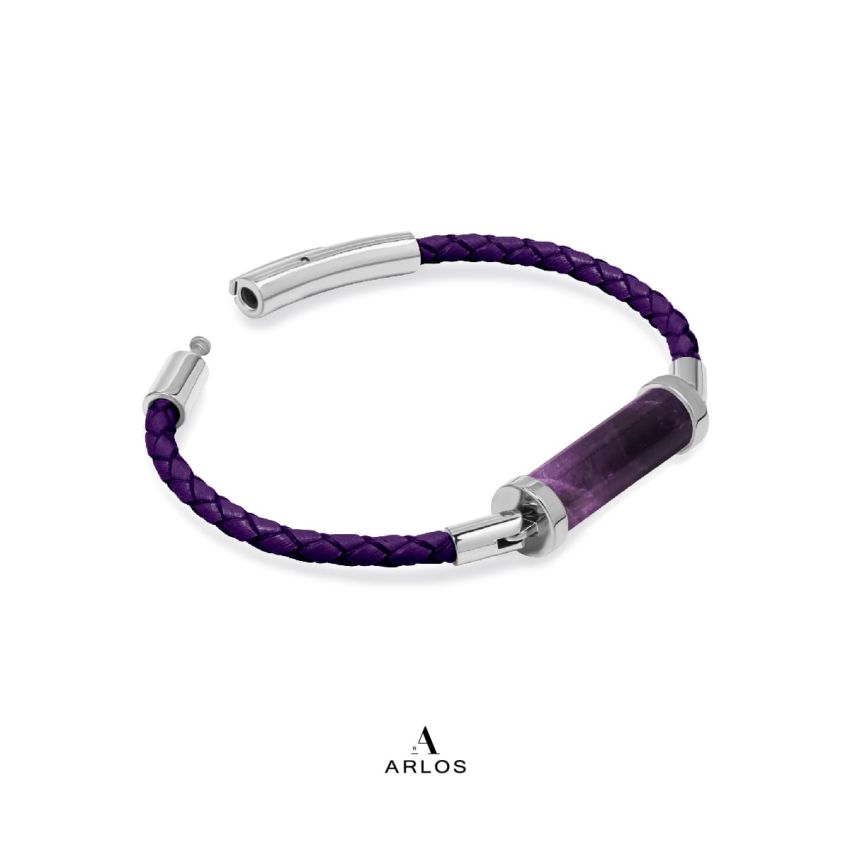 紫水晶CC皮繩 (單圈)