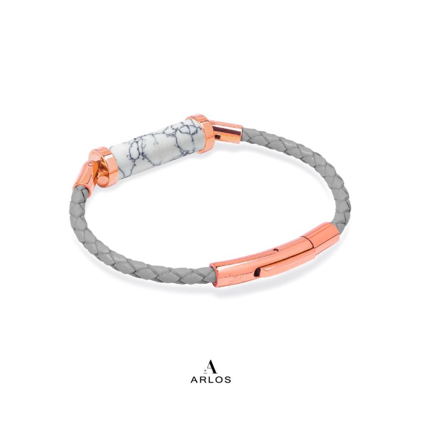 白松石CC皮繩 (單圈)