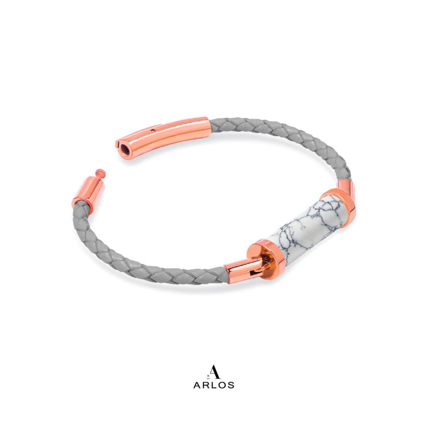 白松石CC皮繩 (單圈)