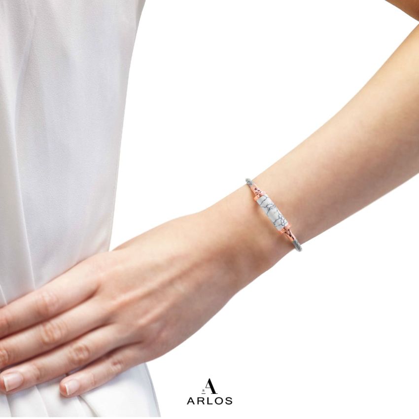 白松石CC皮繩 (單圈)