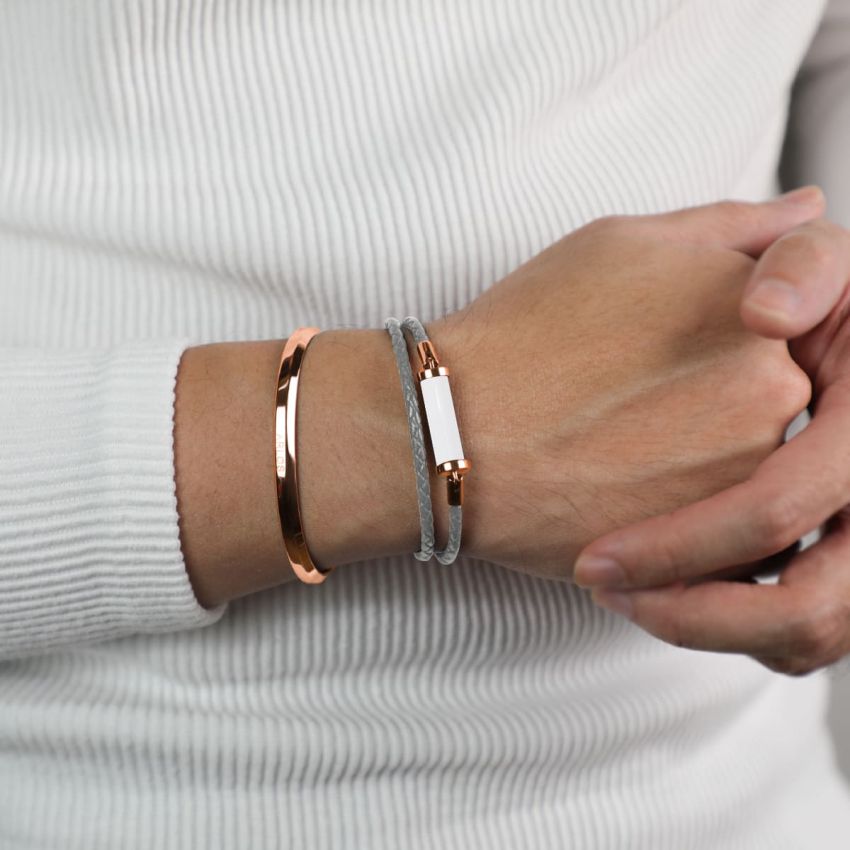 白玉CC皮繩 (雙圈)