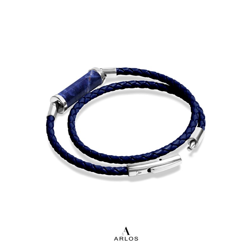 藍紋石CC皮繩 (雙圈)