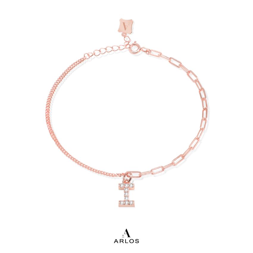 Trésor 字母 [ I ] 手鏈 (玫瑰金)