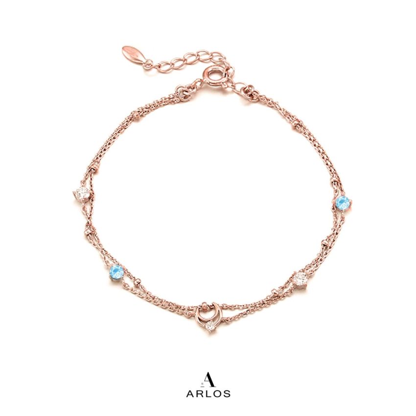 L'amour 月亮星辰手鏈 (玫瑰金)