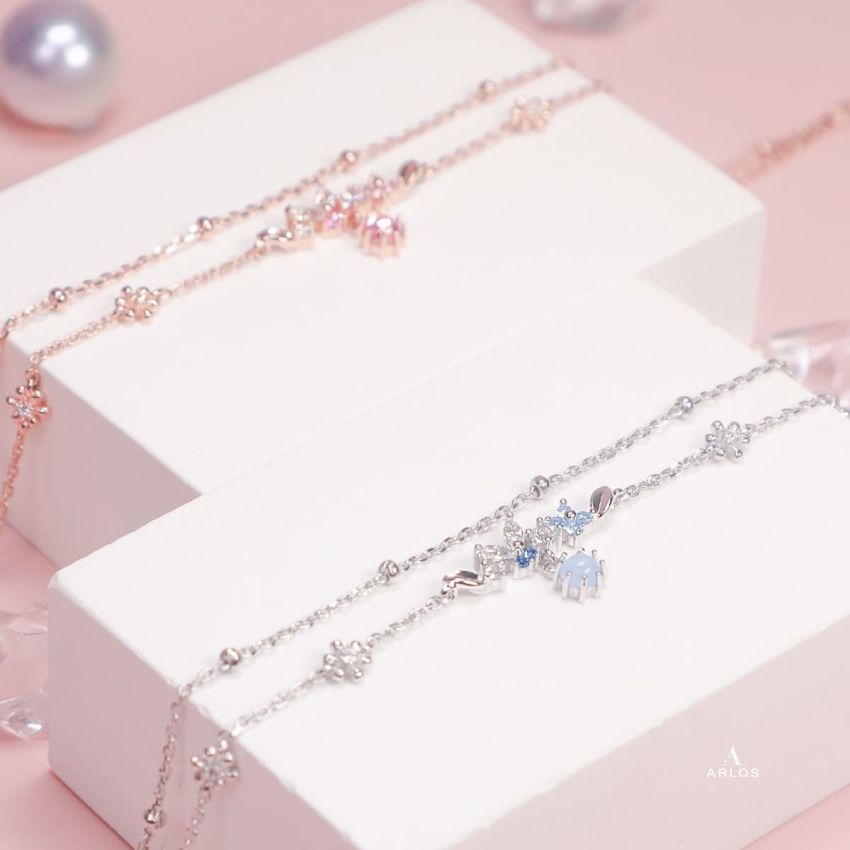 L'amour 蝴蝶花園手鏈 (玫瑰金)