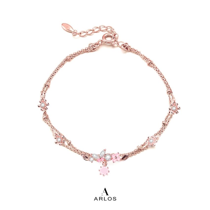 L'amour 蝴蝶花園手鏈 (玫瑰金)