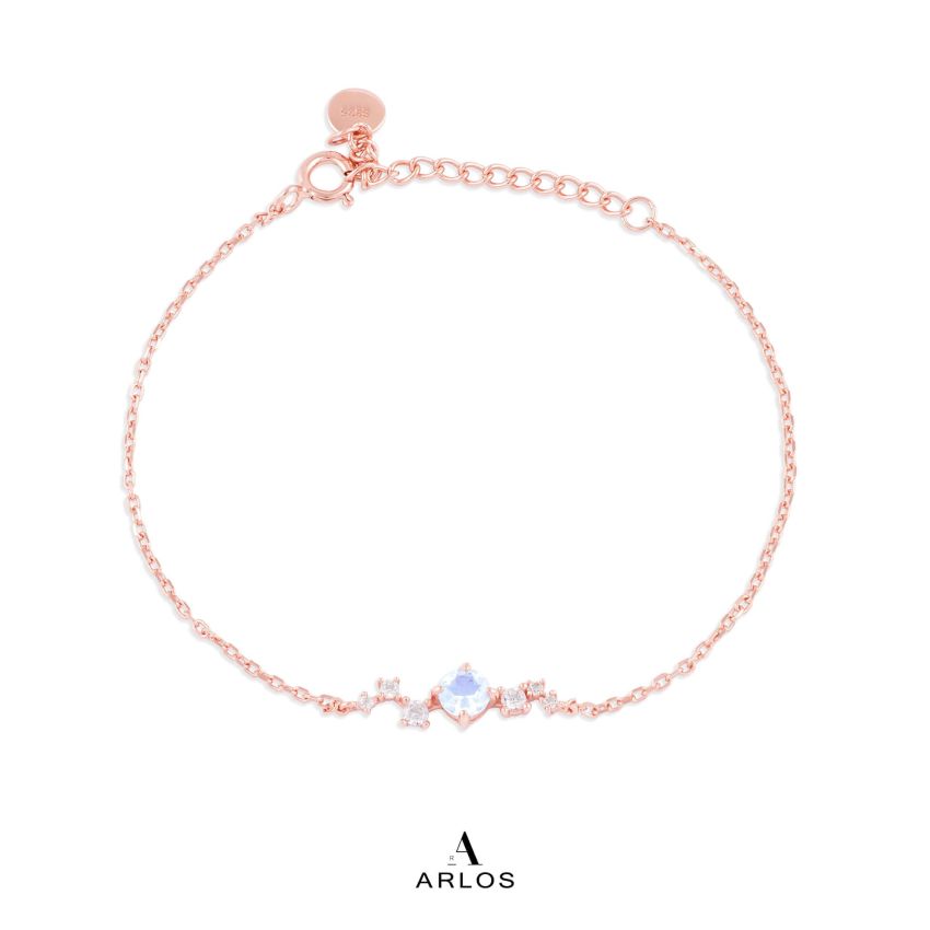 L'amour 繁星藍月亮石手鏈 (玫瑰金)