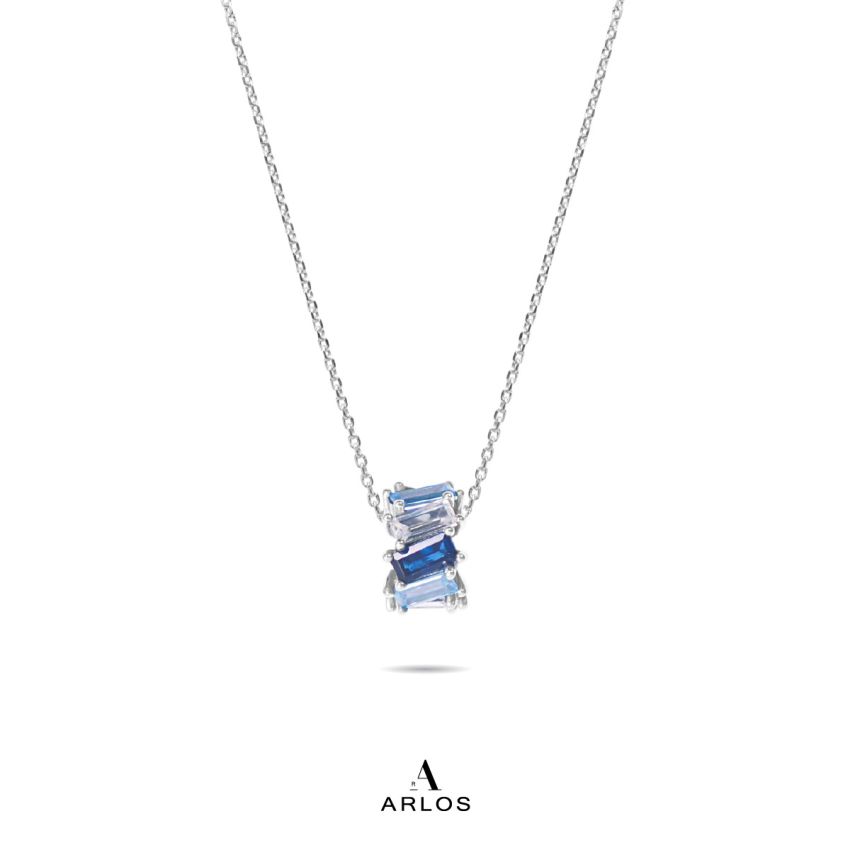 L'amour 漸變藍水晶頸鏈