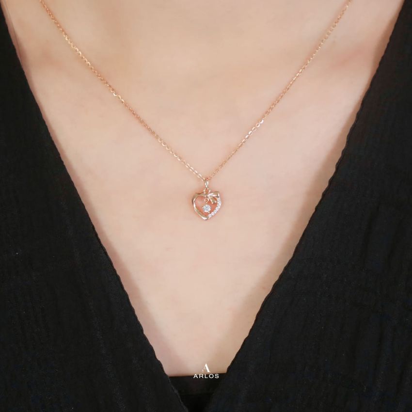 L'amour 愛意綻放頸鏈 (香檳金)