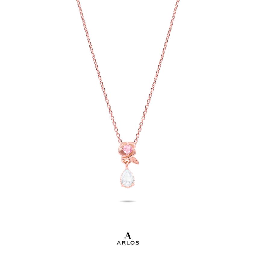 L'amour 永恆玫瑰綻放頸鏈 (玫瑰金)