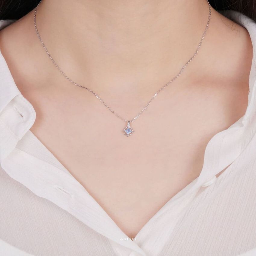 L'amour 輕奢氣質頸鏈 (白金色)