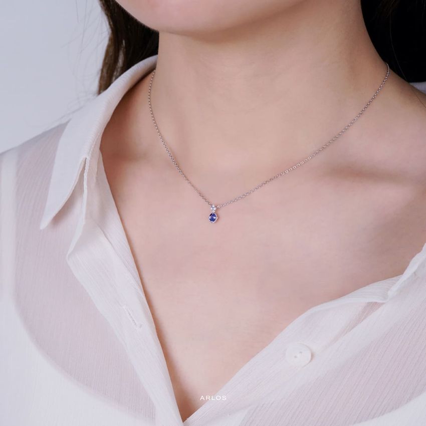 L'amour 法式浪漫頸鏈 (白金色)