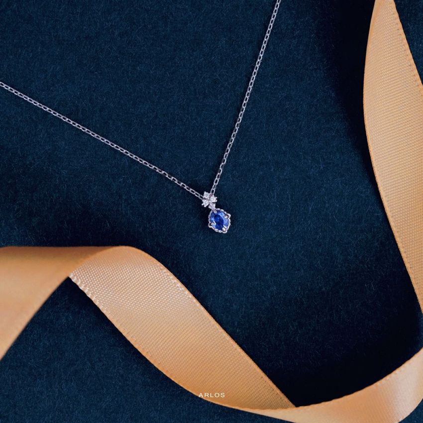 L'amour 法式浪漫頸鏈 (白金色)