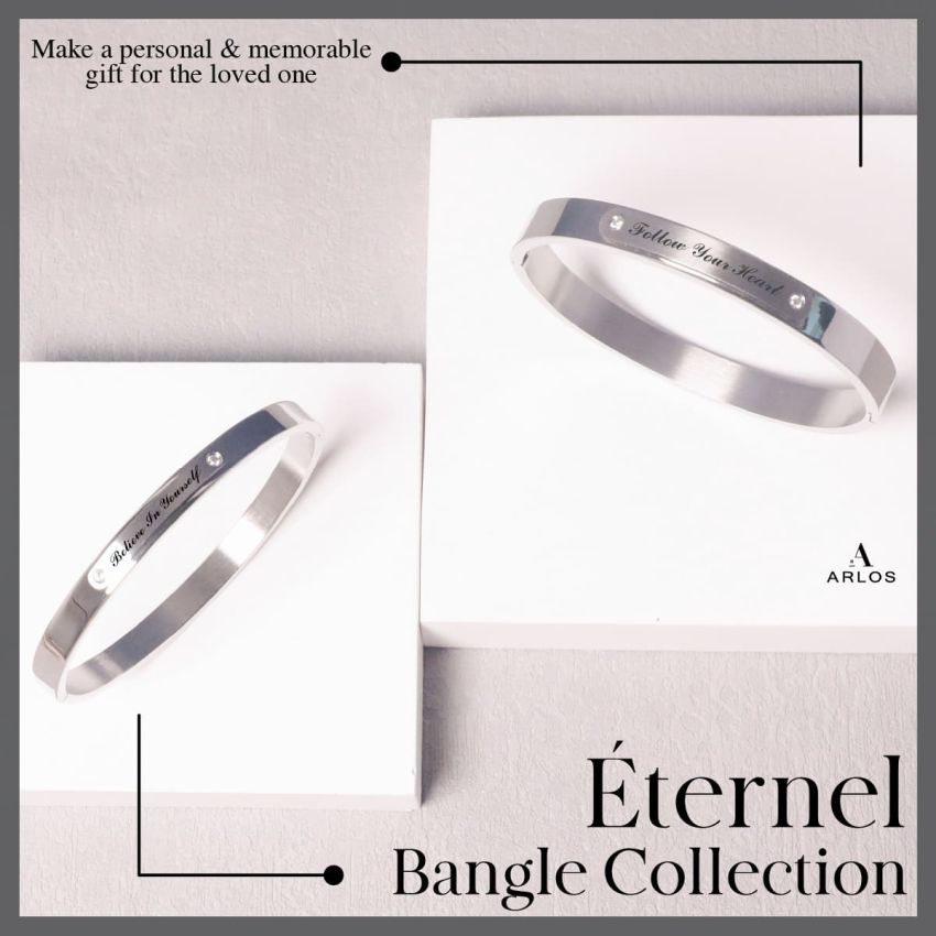 Éternel 個性手鐲 (白金色)