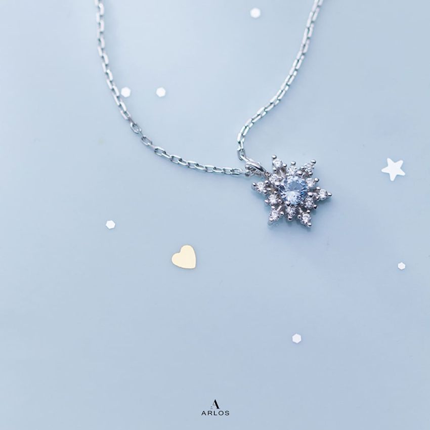 L'amour 閃亮雪花頸鏈
