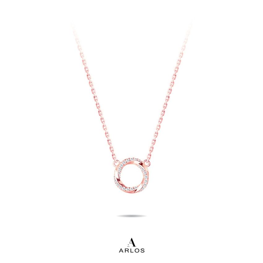 L'amour 清新小圓頸鏈 (玫瑰金)