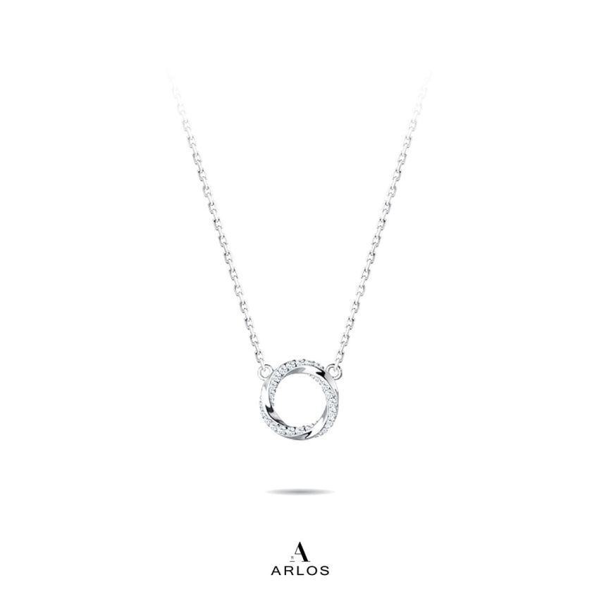 L'amour 清新小圓頸鏈 (白金色)