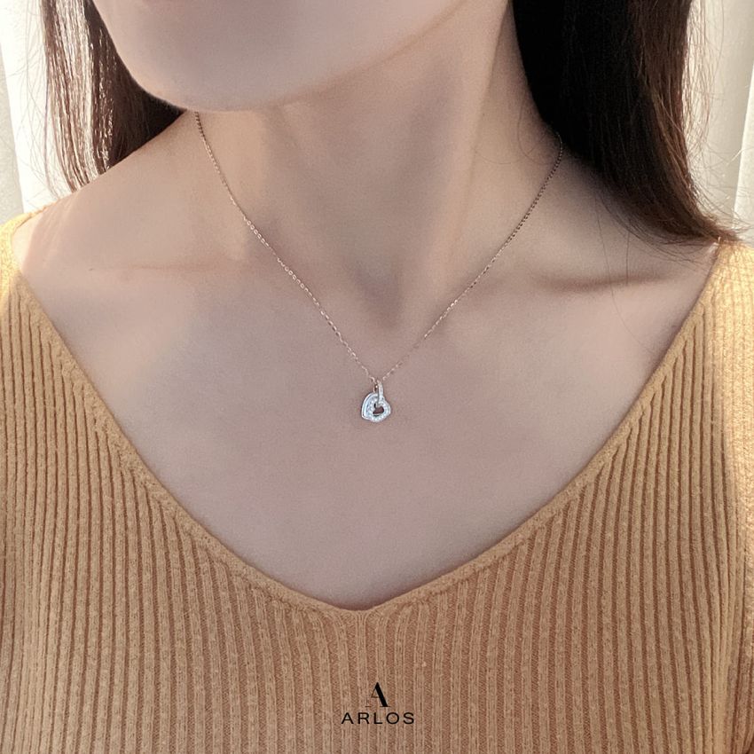 L'amour 甜蜜愛心頸鏈 (玫瑰金)