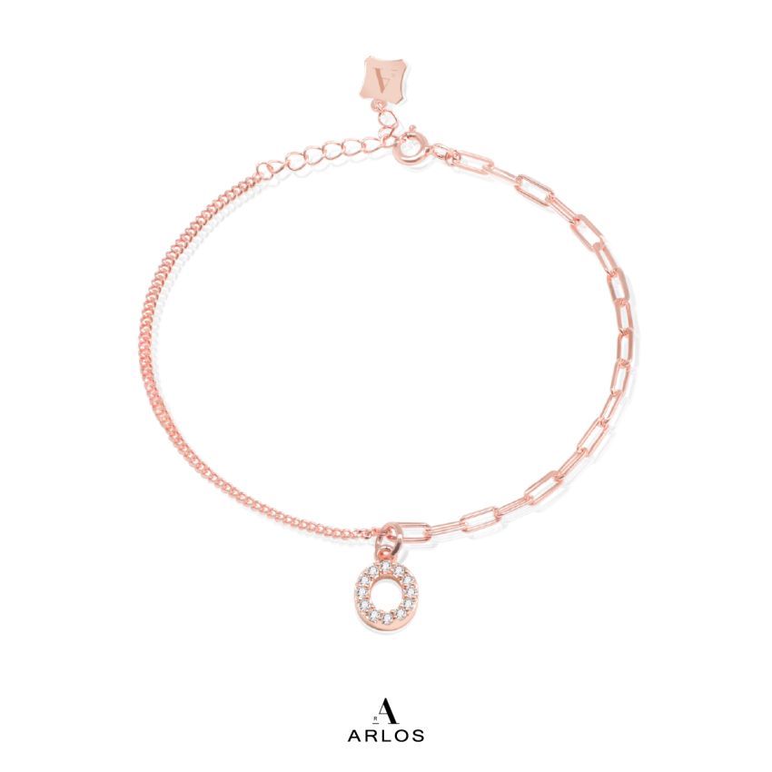 Trésor 字母 [ O ] 手鏈 (玫瑰金)