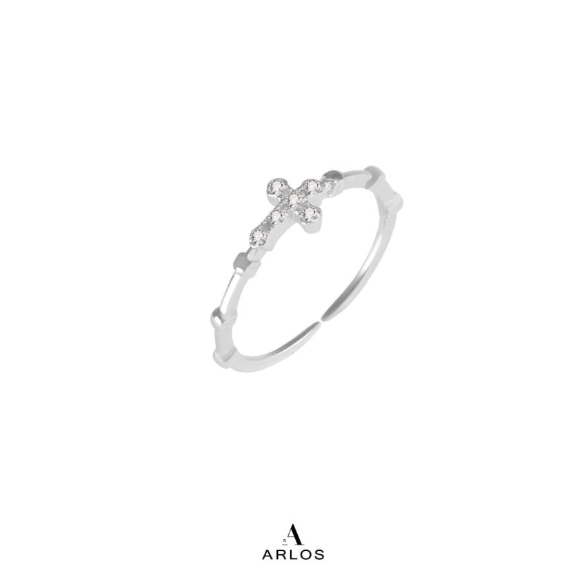 個性十字架開口戒指