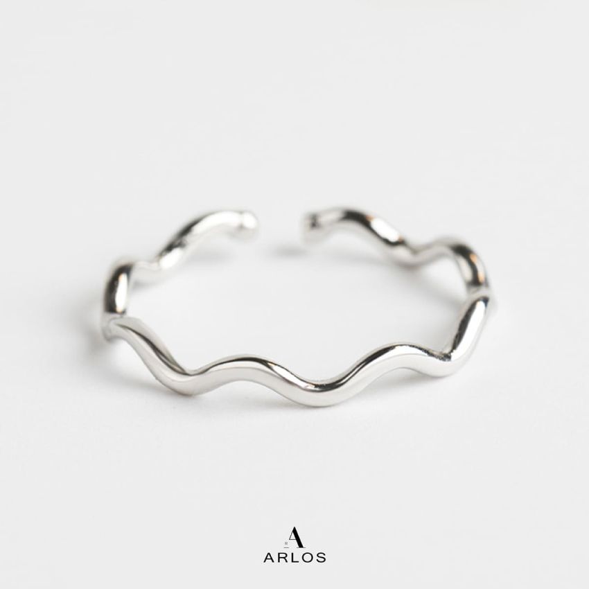 個性波浪開口戒指