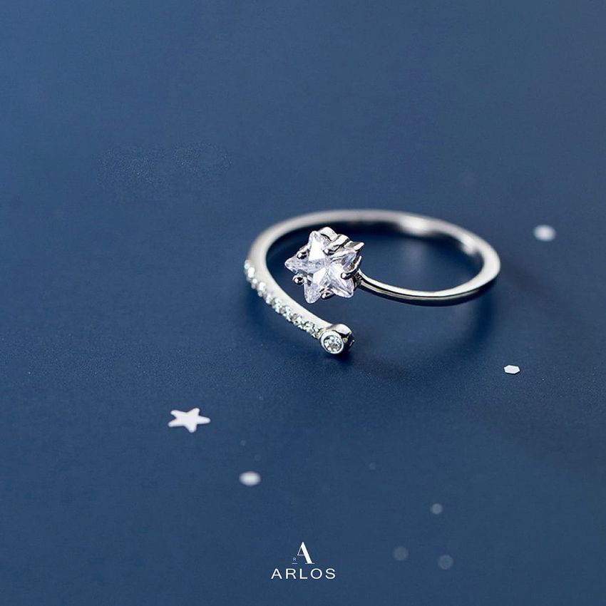 閃爍星星開口戒指