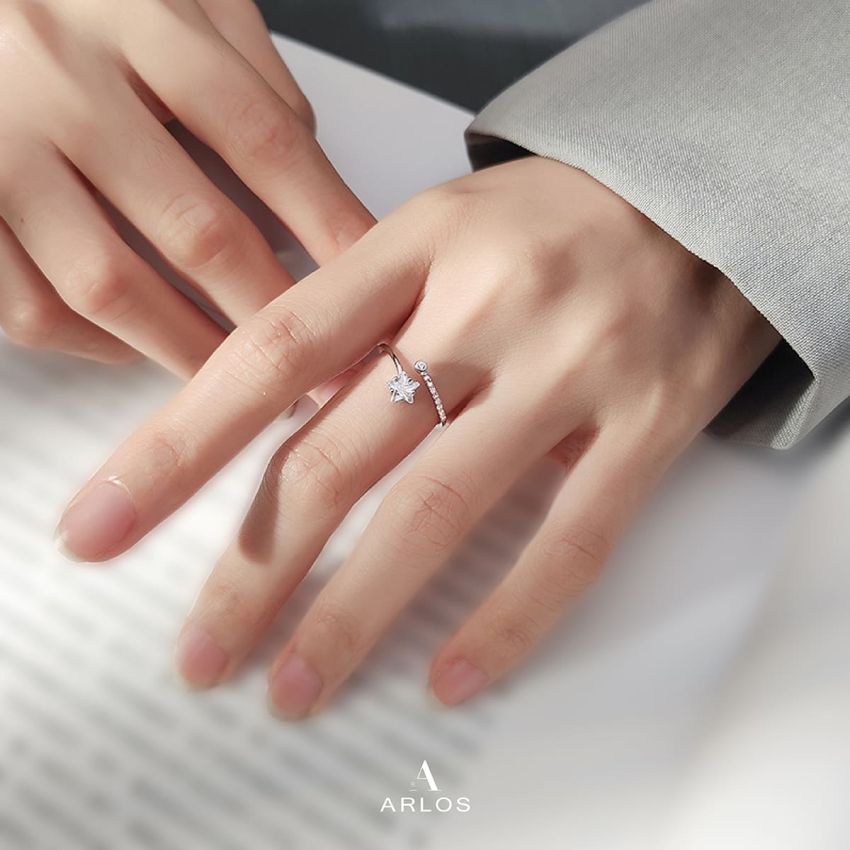 閃爍星星開口戒指