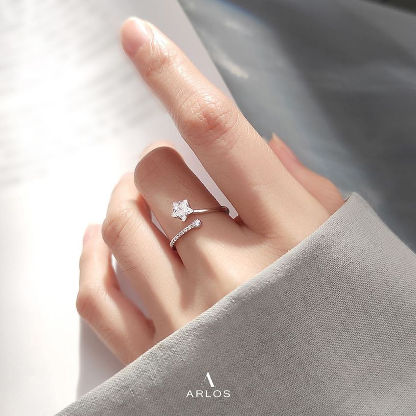 閃爍星星開口戒指