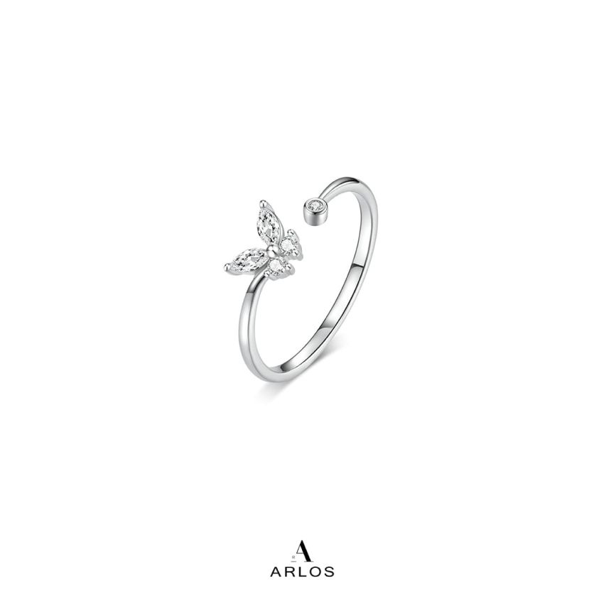 優雅蝴蝶開口戒指