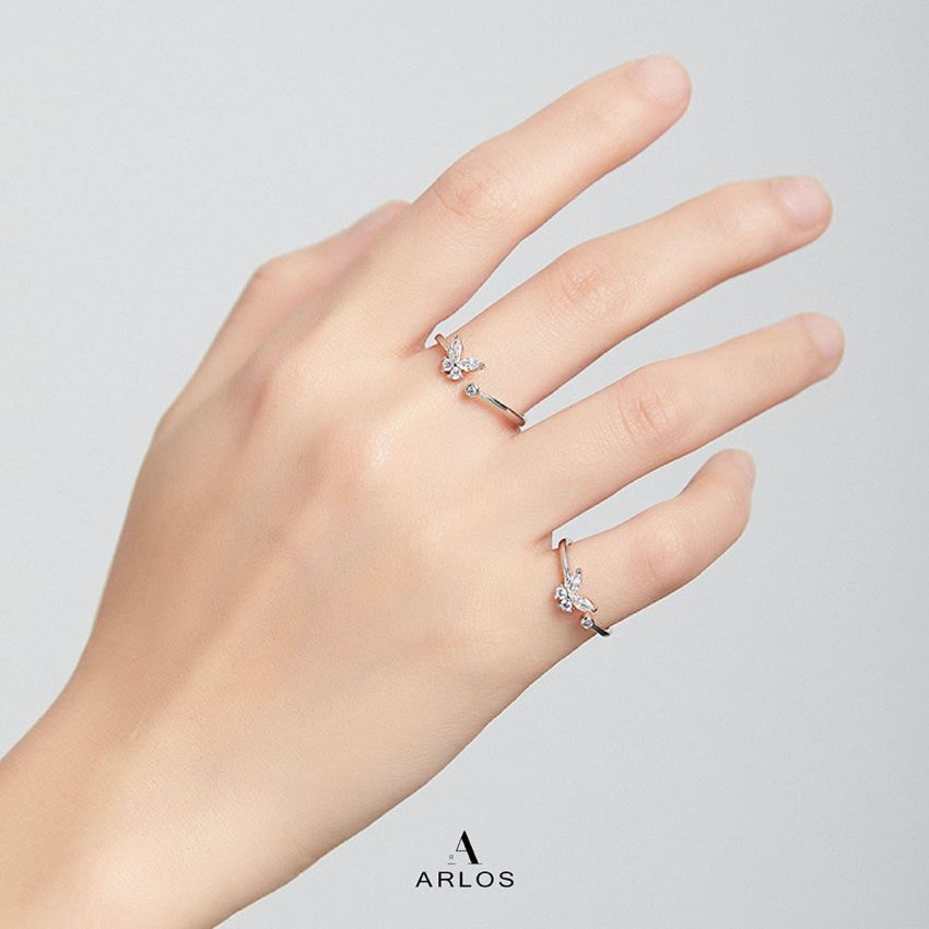 優雅蝴蝶開口戒指