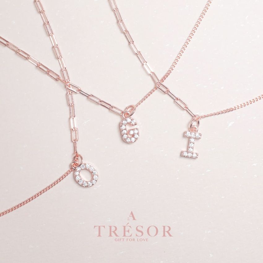 Trésor 字母 [ I ] 手鏈 (玫瑰金)